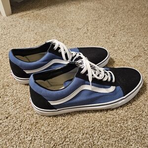 Vans Men's Black and Blue Sneakers